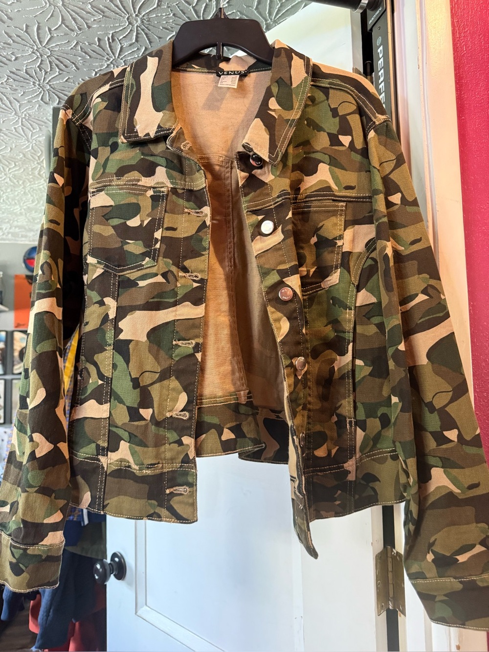 Venus Camo Utility Jacket - Green/Brown Camouflage. Brand new